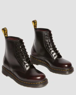 1460 Arcadia Leder Stiefel in Cherry Red