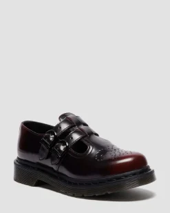8065 Arcadia Rub Off Leder Mary Jane Schuhe in Cherry Red