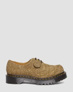 1461 Bex Made in England Emboss Wildleder Oxford Schuhe in Savannah Tan