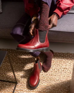 2976 Classic Calf Leder Chelsea Boots in Burgundy