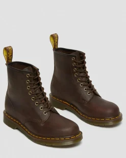 1460 Crazy Horse Leder Schnürstiefel in Braun