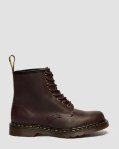 1460 Crazy Horse Leder Stiefel in Cherry Red
