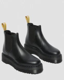 2976 Felix Vegan Plateau Chelsea Boots in Schwarz