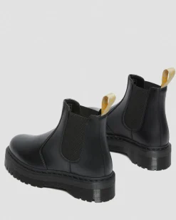 2976 Felix Vegan Plateau Chelsea Boots in Schwarz