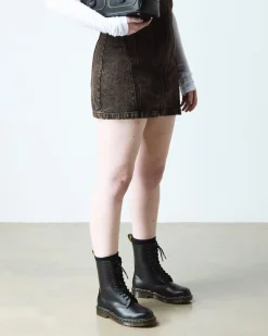 1490 Glattleder Hohe Schnürstiefel in Schwarz