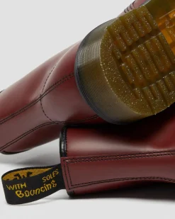 1460 Glattleder Schnürstiefel in Cherry Red