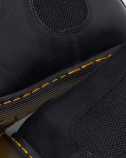 2976 Grizzly Leder Chelsea Boots mit Kunstfellfutter in Schwarz