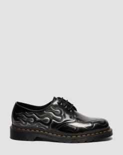 1461 Inferno Leder Schnürschuhe in Silber