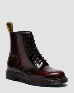 1460 Inferno Leder Schnürstiefel in Cherry Red