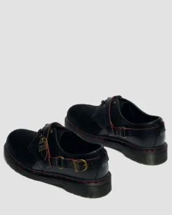 1461 Jahr des Pferdes Leder Schuhe in Schwarz
