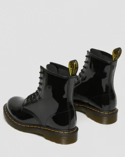 1460 Lackleder Schnürstiefel in Schwarz