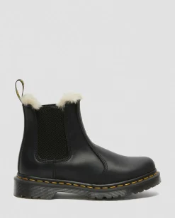 2976 Leonore Chelsea Boots Mit Kunstpelzfutter in Schwarz