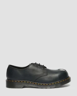 1461 Metal Toe Leder Schuhe in Schwarz
