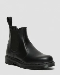 2976 Mono Glattleder Chelsea Boots in Schwarz