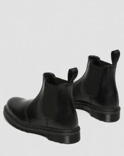 2976 Mono Glattleder Chelsea Boots in Schwarz