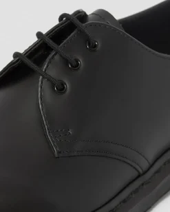 1461 Mono Glattleder Oxford Schuhe in Schwarz