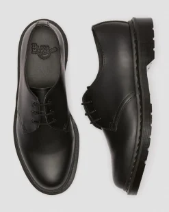 1461 Mono Glattleder Oxford Schuhe in Schwarz