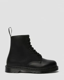 1460 Mono Milled Leder Schnürstiefel in Schwarz