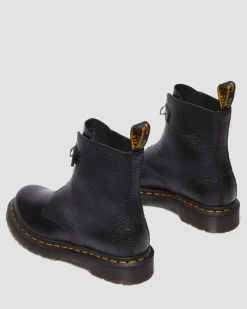 1460 Pascal Stiefel mit Reißverschluss in Schwarz