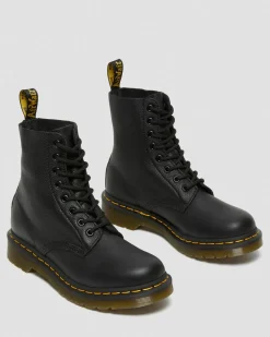 1460 Pascal Virginia Leder Schnürstiefel in Schwarz