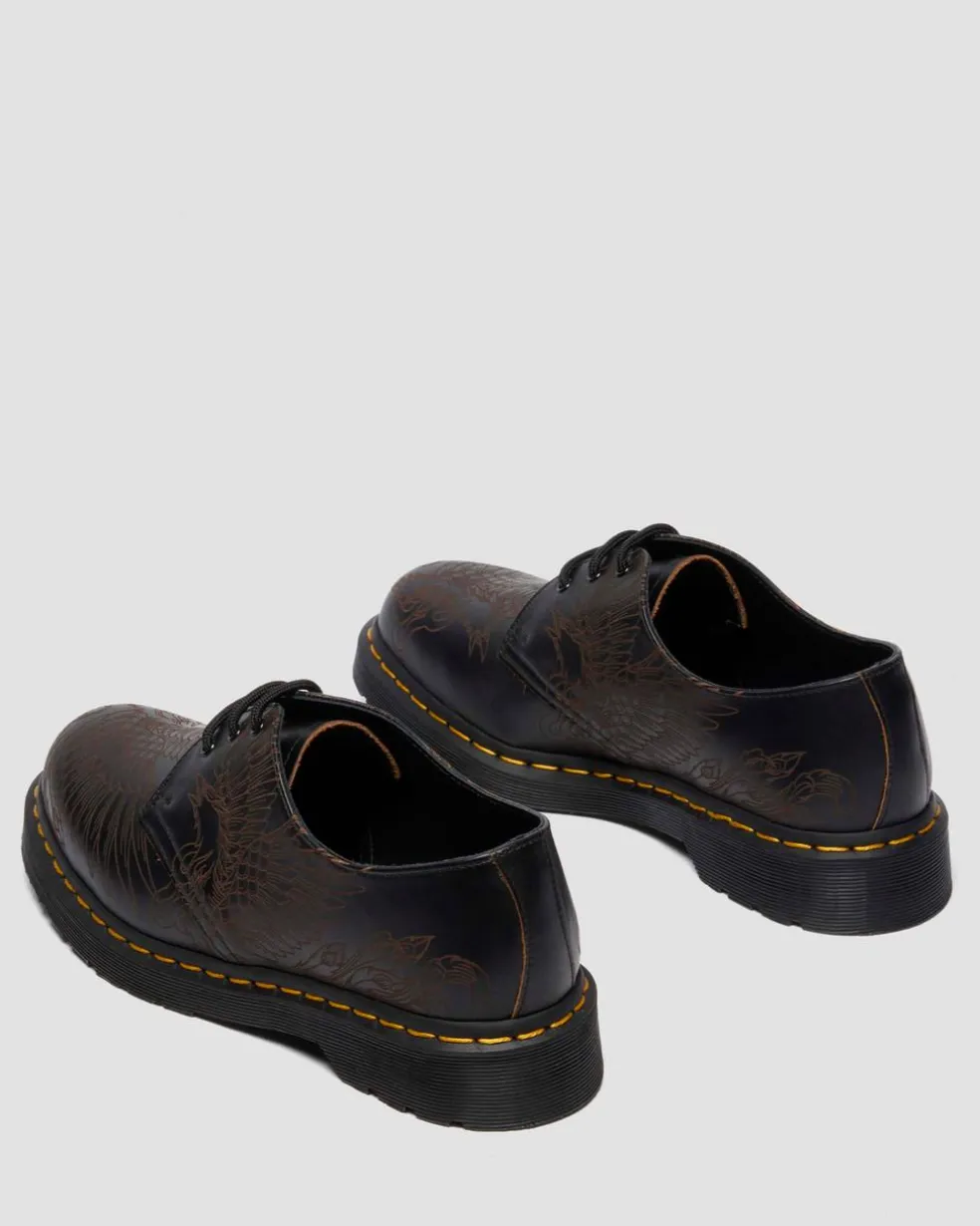 1461 Phoenix Vintage Glattleder Schuhe in Schwarz