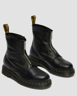 1460 Soft Leder Stiefel mit Reissverschluss in Schwarz