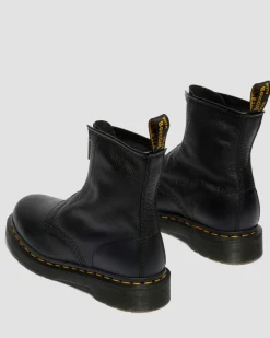 1460 Soft Leder Stiefel mit Reissverschluss in Schwarz