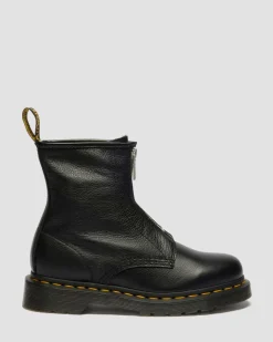 1460 Soft Leder Stiefel mit Reissverschluss in Schwarz