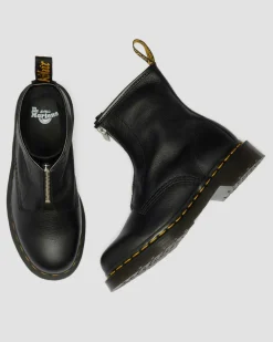 1460 Soft Leder Stiefel mit Reissverschluss in Schwarz