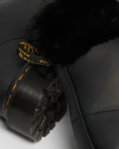 1460 Stiefeletten Mit Kunstpelzfutter Und Serena-Kragen in Schwarz