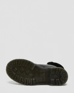 1460 Stiefeletten Mit Kunstpelzfutter Und Serena-Kragen in Schwarz
