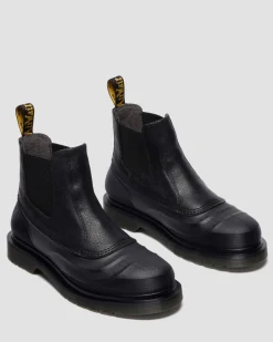 2976 Sub Leder Chelsea Boots in Schwarz