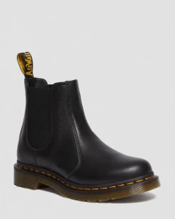 2976 Virginia Leder Chelsea Boots in Schwarz