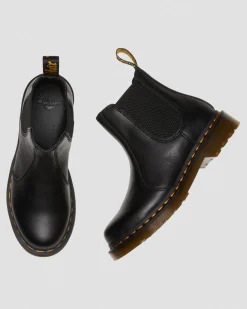 2976 Virginia Leder Chelsea Boots in Schwarz