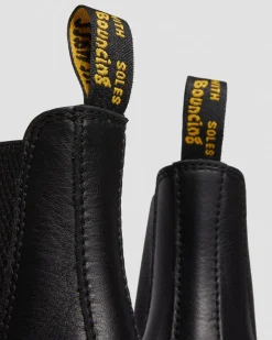 2976 Virginia Leder Chelsea Boots in Schwarz