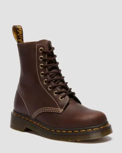 1460 Wyoming Leder Schnürstiefel in Dunkelbraun