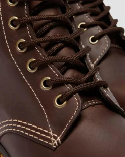 1460 Wyoming Leder Schnürstiefel in Dunkelbraun