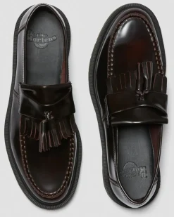 Adrian Arcadia Leder Tassel Loafer in Cherry Red