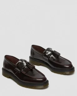 Adrian Arcadia Leder Tassel Loafer in Cherry Red