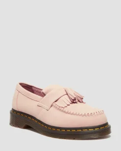 Adrian Nubuck Leder Tassle Loafer in Puderrosa