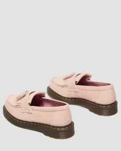 Adrian Nubuck Leder Tassle Loafer in Puderrosa
