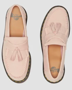 Adrian Nubuck Leder Tassle Loafer in Puderrosa