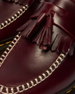 Adrian Orleans Leder Tassel Loafer in Cherry Red