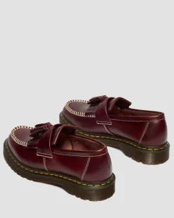 Adrian Orleans Leder Tassel Loafer in Cherry Red