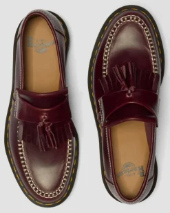 Adrian Orleans Leder Tassel Loafer in Cherry Red