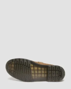 Adrian T-Bar Woven Leder Mary Jane Schuhe in British Tan