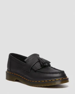 Adrian Virginia Leder Tassel Loafer in Schwarz