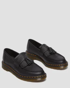 Adrian Virginia Leder Tassel Loafer in Schwarz