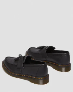 Adrian Virginia Leder Tassel Loafer in Schwarz