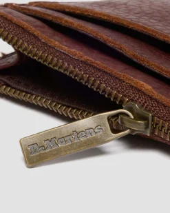 Ambassador Leather Cardholder Keyring in Cashew